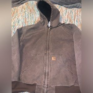 Vintage Brown Carhartt Coat Jacket Size 2XL Fading and Wear